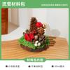 Cubierta de Vidrio Flor Eterna Paquete de Materiales DIY Decoración de Flores Secas Hecha a Mano Paisaje en Miniatura Adornos Caseros Creativos Regalo de Navidad