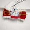 Pinza para el pelo con lazo de terciopelo rojo navideño, set de tocado con campana y borla de dibujos animados lindos de Papá Noel para niños