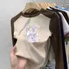 Camiseta Base Térmica Cepillada para Niña 2026 Nuevo Estilo Otoño/Invierno Ropa Polar para Bebé Camiseta de Manga Larga Raglán Elegante