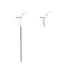 Pendiente de línea geométrica de aguja de plata S925 de imitación diseño de viento frío pendiente para mujer temperamento popular en la red pendientes largos asimétricos franceses