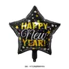Serie de Año Nuevo Transfronteriza Globo de Modelado de Película de Aluminio Set de Letras de Año Nuevo de 16 pulgadas Arreglo de Fiesta de Año Nuevo