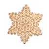 Árvore de Natal Transfronteiriça Peças de Madeira Enfeites Pendurados Escultura em Madeira em Branco para Árvore Decorativa de Natal Artesanato Decorativo DIY para Crianças