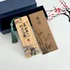 Marcador de Bambú con Estilo Chino Clásico Integridad Cultural Creativo Etiqueta de Madera Regalo Hecho a Mano