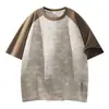 Camiseta de Manga Corta Holgada de Marca de Moda, Camiseta Básica Versátil y Sencilla a la Moda, Camiseta de Cuello Redondo al por Mayor para Hombre, Primavera y Verano