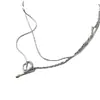 Collar Minimalista Fresco con Hebilla Ot para Mujer, Cadena de Clavícula Popular Nueva Creativa Versátil de Moda para Celebridades de Internet, Cadena de Cuello Elegante Tendencia