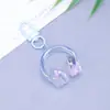Llavero de Auriculares Estéreo de Caramelo Colorido Acrílico Colgante Popular Personalizado de Auriculares Decoración para Teléfono Móvil Mochila