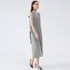 Vestido de Estilo Suave para Mujer 2026 Verano Nueva Ropa para Mujer Cuello en V Diseño de Nicho Sin Mangas Vestido Estilo Coreano Holgado de Longitud Media