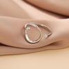 Moda coreana temperamento diamante círculo geométrico personalidade anel de abertura
