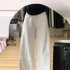 Calça Jeans Branca de Perna Larga para Mulheres, Tendência Outono e Inverno 2025, Versátil, Nova, Cintura Alta, Corte Reto, Calça Foice