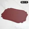 Jogo Americano de Couro Estilo Ins Vintage Tapete de Mesa Estilo Europeu Criativo Tapete com Isolamento Térmico Estilo Nórdico Impermeável à Prova de Óleo Jogo Americano Ocidental para Cabelo