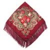 Estilo Étnico Retrô Franja Quadrado Primavera Verão Outono Inverno Baotou Bigode Lenço Boêmio Flor Comércio Exterior Lenço