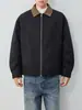 Chaqueta de Plumas de Suede y Felpa para Hombre Mo Mai Ke Alta Inteligencia para Viajes al Trabajo Estilo Invierno 26 Cuello de Color Contrastante Chaqueta de Plumas para Hombre 88952.