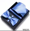 Conjunto de Caja de Regalo para Hombre de Negocios Boda Corbata Cuadros Jacquard Forma de Flecha Gama Alta Novio y Padrinos