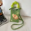 Bolso de Teléfono Móvil a Cuadros para Mujer Bolso Cruzado de Hombro Pequeño Lindo Ligero Bolso Tejido Bolso de Punto