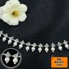 Cadena de diamantes de imitación de agua, accesorios de ropa, pulseras, vestido de novia, cadena de perlas mixtas, cadena de garras, diamantes de imitación
