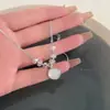 Colar de Suéter com Contas de Pedra da Lua, Fresco e Elegante, para Mulheres, Corrente de Clavícula Estilo Minimalista com Toque de Luxo, Acessório de Nicho para Outono e Inverno