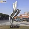 Escultura de Aço Inoxidável Praça de Jardim Exterior Grande Alienígena Abstrato Paisagem Urbana Praça Escolar Edifício Marco