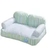 Cama Fresca para Perro Estilo Bosque Primavera y Verano, Sofá Cama con Doble Respaldo, Cama Cómoda y Transpirable para Gato con Hielo de Frijol, Cama para Mascota Teddy Pequeña y Mediana