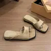 Pantuflas de Suela Gruesa con Punta Cuadrada sin Cierre para Mujer, Nuevos Sandalias de Cuña Retro Versátiles Decoradas con Metal para Verano 2026