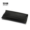 Caja de gafas al por mayor con patrón de lichi negro, gafas de sol grandes con escote en V suaves, caja de embalaje exterior con cubierta plana