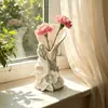 Jarrón de concha de sirena 3D de nueva importación, un recipiente decorativo para flores frescas, un elegante soporte de flores para escritorio con un ambiente costero único