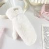 Guantes de ciclismo coreanos de felpa para mujer, de invierno, de color sólido, con forro polar, cálidos, a prueba de frío y nieve, para mujer 2023
