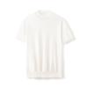 Moda cuello medio alto plano color sólido para hombre lana cachemira completa suelta negocios casual primavera y verano nuevo tejido manga corta