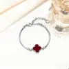 Pulsera de Trébol de Cuatro Hojas de Lujo Simple Moda Joyería de Nácar Fabricante Venta Directa al Por Mayor