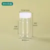 100 150 200 300ml Botellas de Plástico Transparentes de Boca Ancha Tipo Bambú Botellas para Medicamentos de Mascotas Botellas para Productos de Cuidado de la Salud Botellas para Cápsulas