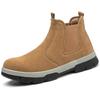 Zapatos de Seguridad para Soldar sin Cordones para Hombre, Antiescaldaduras, Resistentes a Altas Temperaturas, Antiaplastastamiento, Antipenetración, Zapatos de Seguridad para Obra
