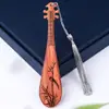 Set de Marcadores de Libro Pipa de Sándalo Flor de Madera Creativa y Pájaro Guqin Marcador de Cuatro Colores Regalo Día del Maestro