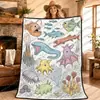 Manta con diseño de mapa de animales transfronterizo, hecha a medida, superventas en Amazon para niños y adultos, manta para pintar y garabatear a mano DIY