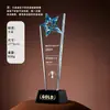 Trofeo de Cristal Personalizado con Grabado de Color Creativo para Reunión Anual, Concurso de Empleado Destacado y Conmemoración de Evento