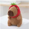 Lindo Llavero de Peluche Capibara Juguete Figura Creativa Colgante para Mochila Bolsa Adorno Pequeño Cadena