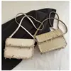 Bolso de Paja Pequeño Fragante de Verano para Mujer 2025 Nuevo Exquisito Bolso de Hombro Cruzado con Cadena Diseño Nicho Bolso Tejido