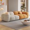 Sofá de Tela Estilo Crema de Fábrica Terciopelo de Bebé Fila Recta Doble o Tres Personas Apartamento Pequeño Apartamento de Alquiler Sofá Jelly