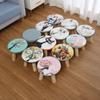 Taburete bajo de madera maciza con forma de hongo, taburete pequeño de tela, para el hogar, para niños, adultos, mesa de centro, dormitorio, sala de estar, cambiador de zapatos, taburete redondo creativo.