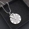 Collar Largo con Números Romanos Giratorios para Hombres y Mujeres Cadena Sencilla para Suéter Todo Fósforo Accesorios