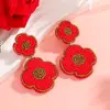 Pendientes de Borla con Diseño Simple de Amor de Cuentas de Arroz Hechos a Mano para el Día de San Valentín Transfronterizos Europeos y Americanos Letras Flores Pendientes Lindos