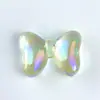 Electrochapado Acrílico Transparente UV Corbata de Moño Gruesa Cadena para Teléfono Móvil DIY Accesorios para el Cabello Agujero Recto Cuentas Sueltas Accesorios de Joyería Material Cuentas