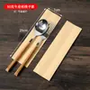 Pronta Entrega Utensílios de Mesa Comerciais Papel Revestido Porta-Hashi Descartável Conjunto de Colheres Quatro em Um para Hotel e Delivery Sacola de Papel Kraft