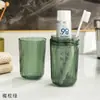 Taza de tocador de viaje de suministro directo transfronterizo, Taza para enjuagar el cepillo de dientes, Portacepillos de dientes portátil estilo Ins, Taza de pasta de dientes