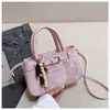 Bolsa de Mão Texturizada de Luxo 2026 Nova Coleção de Verão para Mulheres com Textura, Bolsa de Ombro Fashion com Fivela de Cinto, Bolsa Transversal Tendência