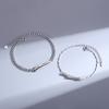 Design original novo estilo pulseira de casal namorados infância feminina prata esterlina pulseira de bambu nicho Mori presente de Dia dos Namorados