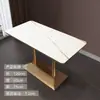 Mesa de Jantar para Cantina de Catering Comercial Pedra Sinterizada Luxo Leve Moderna Simples Mesa Quadrada para Cafeteria Loja de Chá Restaurante de Fast Food Mesa Redonda para Reunião