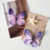 Brincos Florais Borboleta 3D Simulados Ins Borboleta Acessórios de Cabelo DIY Pingente Grampo de Cabelo Artesanal Acessórios Atacado