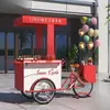 Marco de Carrito de Burro Invertido de Frutas Café Hielo en Polvo Carrito de Tres Ruedas Puesto de Carrito Té de Leche Celebridad de Internet Puesto de Exhibición de Carrito de Mercado Nocturno Estándar