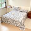 Sábana de jacquard aeróbico de algodón Xiaozhu Clase A dormitorio estudiantil engrosada cepillada lavada color sólido sábana funda de edredón al por mayor