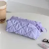 Bolsa de maquiagem simples de cor sólida de alta capacidade bolsa de armazenamento de maquiagem bolsa portátil de higiene pessoal para viagem bolsa de armazenamento para pincéis de maquiagem
