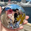 Espejo convexo de mano para fotografía de viajes, herramienta para tomar selfies, espejo redondo pequeño, espejo reflectante mini compacto